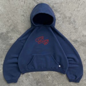 Hoodie Oversize GG Logo - Navy Blue